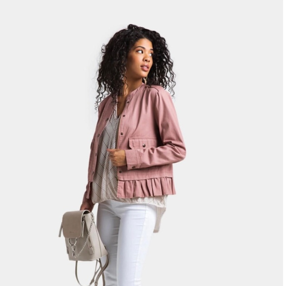 Rea Ruffle Utility Jacket Francescas Harper Heritage